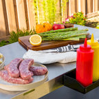 Carrello da preparazione BBQ Nexgrill in acciaio inossidabile da esterno con doppio ripiano