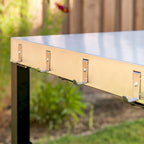 Carrello da preparazione BBQ Nexgrill in acciaio inossidabile da esterno con doppio ripiano