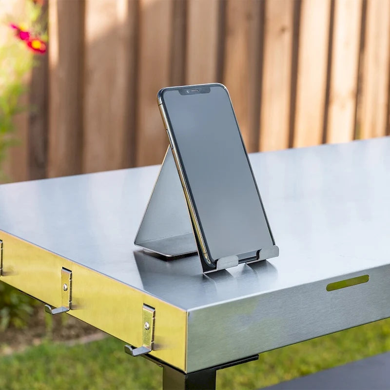 Carrello da preparazione BBQ Nexgrill in acciaio inossidabile da esterno con doppio ripiano