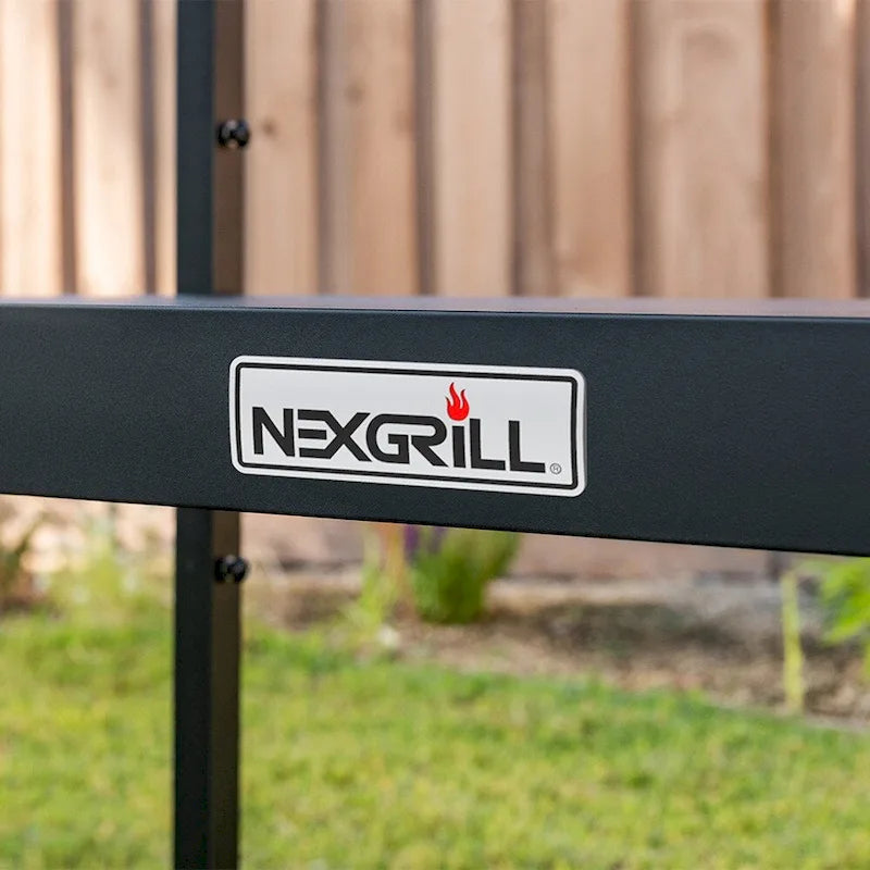 Carrello da preparazione BBQ Nexgrill in acciaio inossidabile da esterno con doppio ripiano