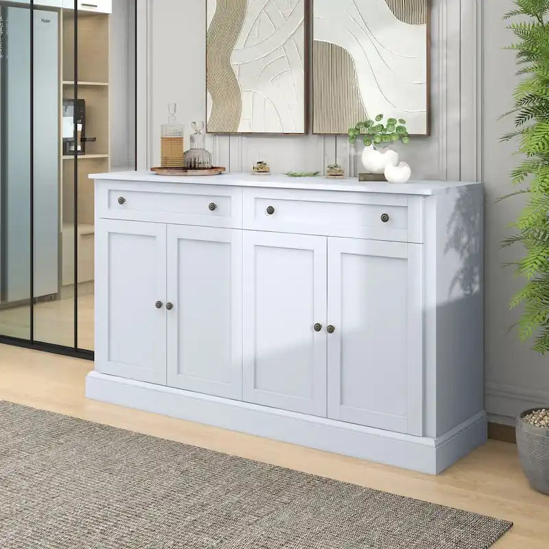 60-Inch Sideboard Cabinet with 2 Drawers and 4 Doors