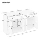 60-Inch Sideboard Cabinet with 2 Drawers and 4 Doors