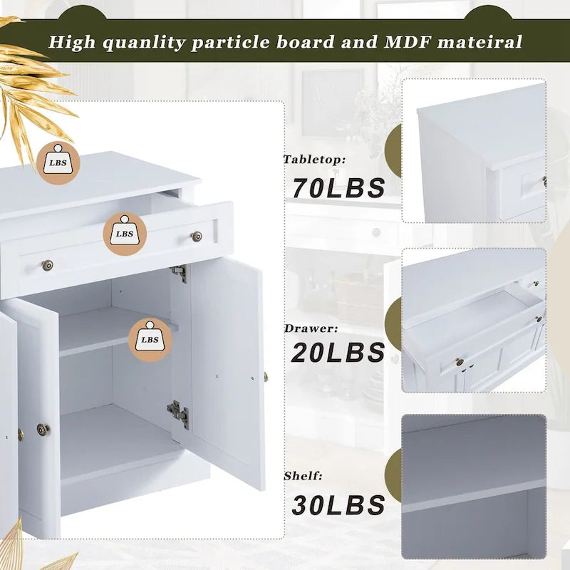 60-Inch Sideboard Cabinet with 2 Drawers and 4 Doors