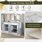 60-Inch Sideboard Cabinet with 2 Drawers and 4 Doors