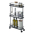 Carrello Yamazaki Home, Acciaio, Capacità 3 kg, Ruote