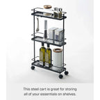 Carrello Yamazaki Home, Acciaio, Capacità 3 kg, Ruote