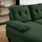 4 Seat U Shaped Sectional Sofa Couch with Double Chaise for Living Room