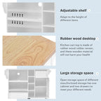 Kitchen Storage Cabinets with Solid Wood Side Cabinets, Microwave Cabinets, Buffet