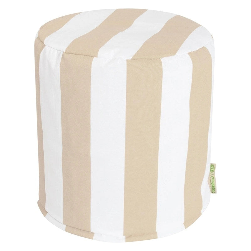 Majestic Home Goods Pouf / Ottomano da Interno / Esterno a Righe Verticali 40,6 L x 40,6 P x 43,2 H cm