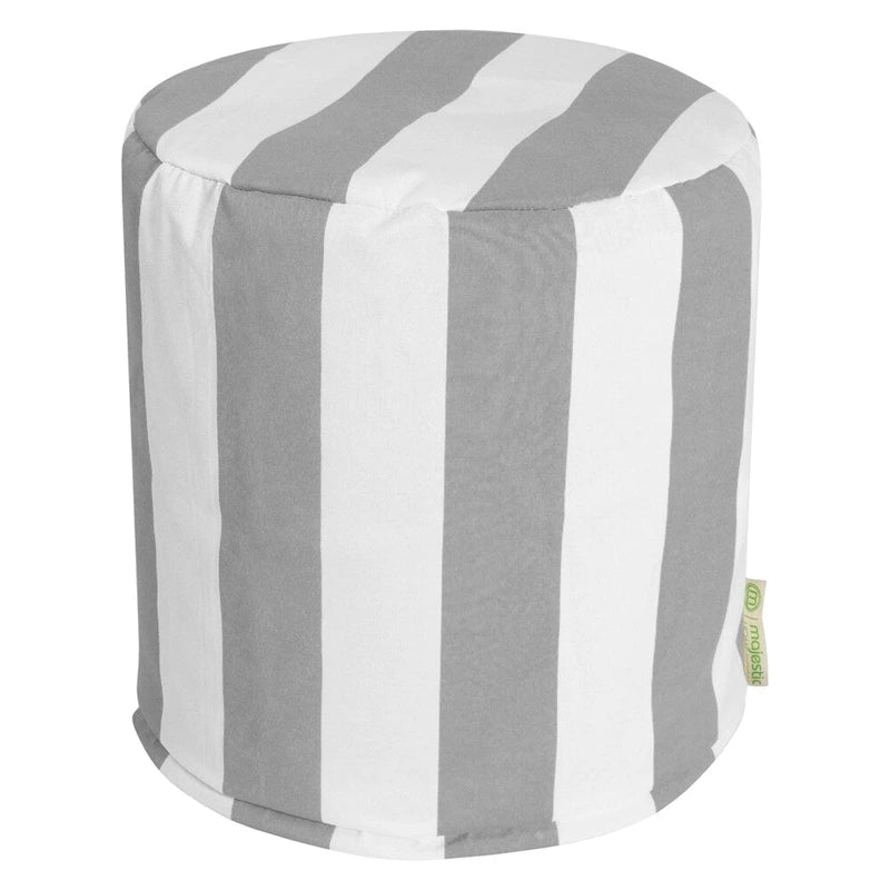 Majestic Home Goods Pouf / Ottomano da Interno / Esterno a Righe Verticali 40,6 L x 40,6 P x 43,2 H cm