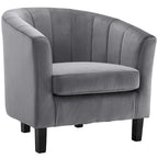 Silver Orchid Streitmann Channel Tufted Velvet Armchair (Set of 2)