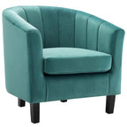 Silver Orchid Streitmann Channel Tufted Velvet Armchair (Set of 2)
