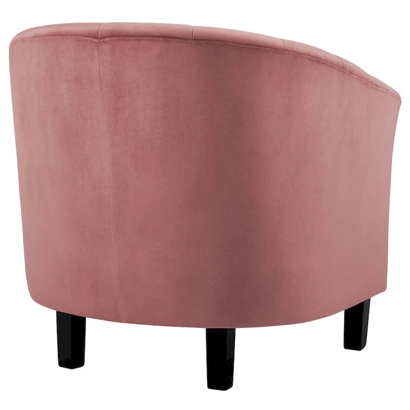 Silver Orchid Streitmann Channel Tufted Velvet Armchair (Set of 2)