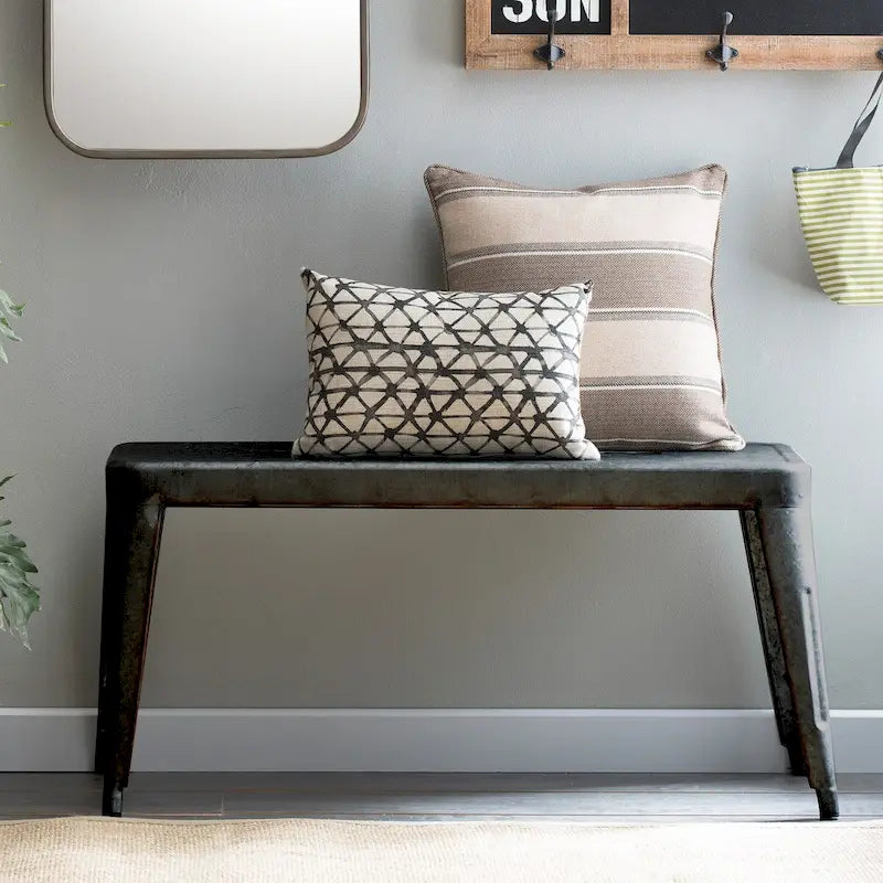 Galvanized Metal Bench - Rectangular, 2-3 Seater