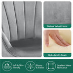 Yaheetech Modern Pleated Curved Back Velvet Accent Chair Modern Armchair for Living Room