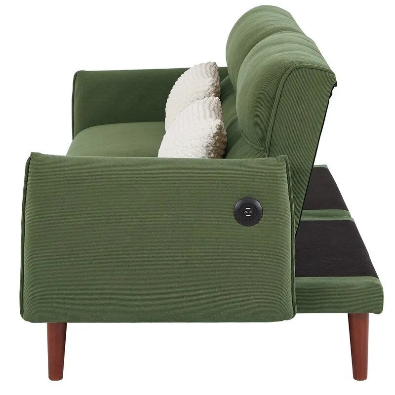 GEITIN Convertible Futon Sofa Bed with 2 Pillows