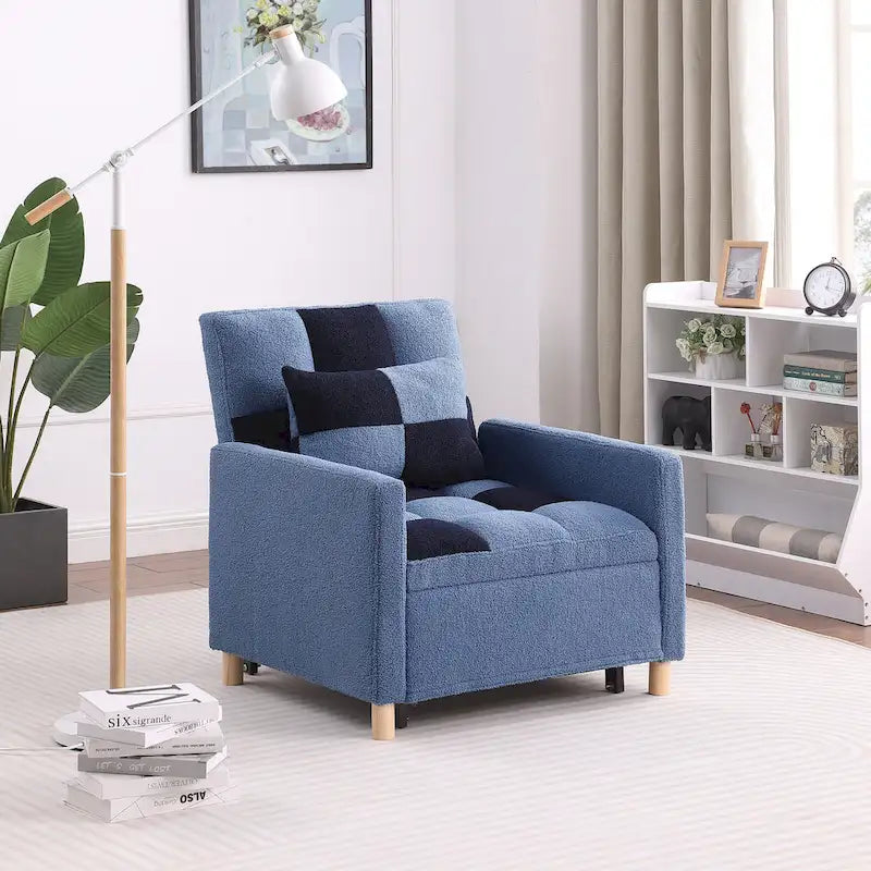 Poltrona Letto Convertibile con Cuscino