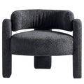 Poltrona d'accento rivestita in bouclé