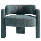 Poltrona d'accento rivestita in bouclé