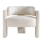 Poltrona d'accento rivestita in bouclé