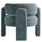 Poltrona d'accento rivestita in bouclé