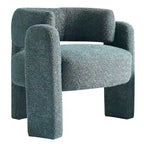 Poltrona d'accento rivestita in bouclé