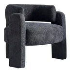 Poltrona d'accento rivestita in bouclé