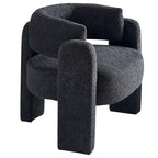 Poltrona d'accento rivestita in bouclé