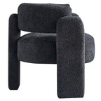 Poltrona d'accento rivestita in bouclé