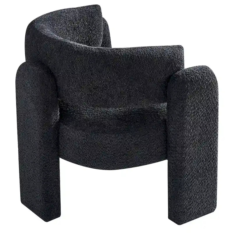 Poltrona d'accento rivestita in bouclé