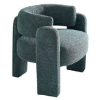 Poltrona d'accento rivestita in bouclé