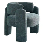 Poltrona d'accento rivestita in bouclé