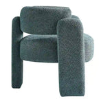 Poltrona d'accento rivestita in bouclé