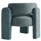 Poltrona d'accento rivestita in bouclé