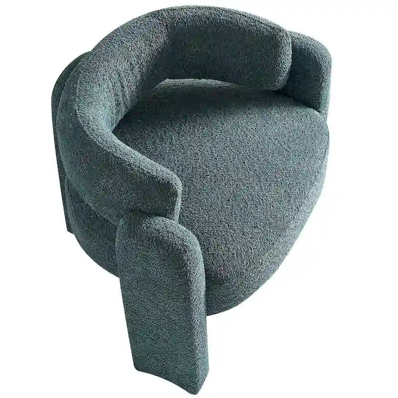 Poltrona d'accento rivestita in bouclé