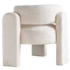 Poltrona d'accento rivestita in bouclé