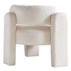 Poltrona d'accento rivestita in bouclé