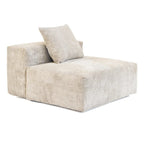 4-Piece L-Shape Sectional Sofa Corduroy Upholstered Couch with Ottoman