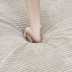 Divano sezionale modulare di lusso a U con chaise longue e pouf