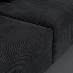 Divano sezionale modulare di lusso a U con chaise longue e pouf