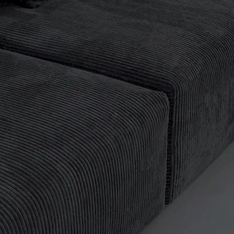 Divano sezionale modulare di lusso a U con chaise longue e pouf