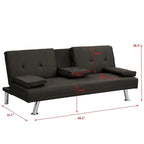 Divano Letto Convertibile Moderno Regolabile - Divano Doppio Reclinabile in Similpelle