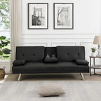 Divano Letto Convertibile Moderno Regolabile - Divano Doppio Reclinabile in Similpelle