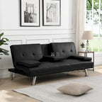 Divano Letto Convertibile Moderno Regolabile - Divano Doppio Reclinabile in Similpelle