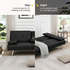 Divano Letto Convertibile Moderno Regolabile - Divano Doppio Reclinabile in Similpelle