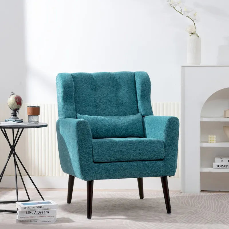 Poltrona Mid-Century Modern con cuscino lombare, Set da 1