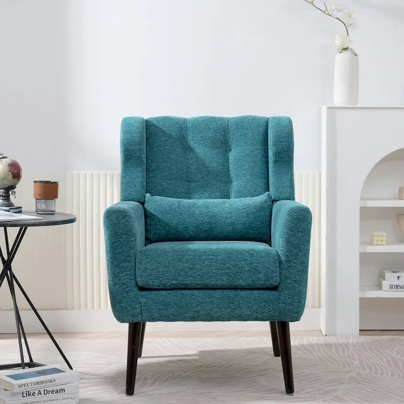 Poltrona Mid-Century Modern con cuscino lombare, Set da 1