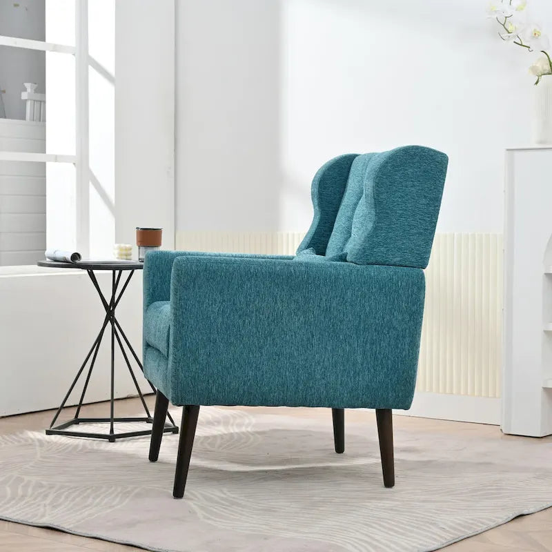 Poltrona Mid-Century Modern con cuscino lombare, Set da 1
