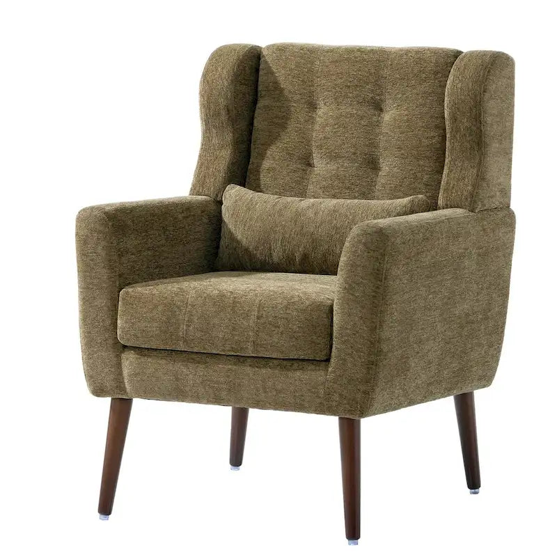 Poltrona Mid-Century Modern con cuscino lombare, Set da 1