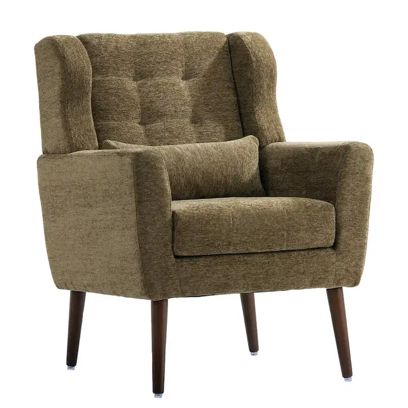 Poltrona Mid-Century Modern con cuscino lombare, Set da 1